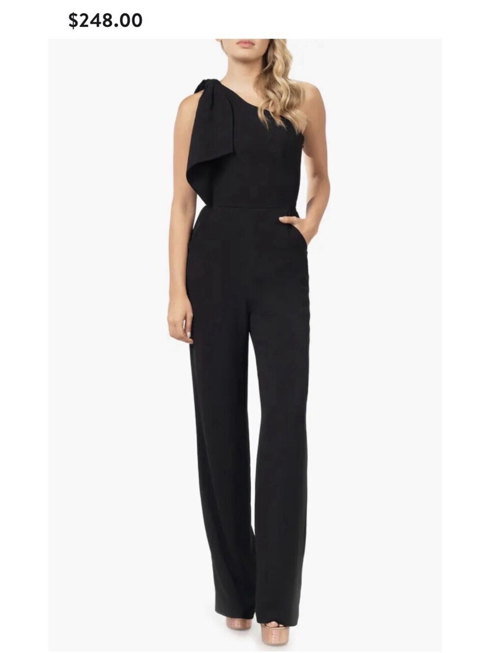 Tiffany One-Shoulder Jumpsuit In Black Size Large Jumper Romper $248
